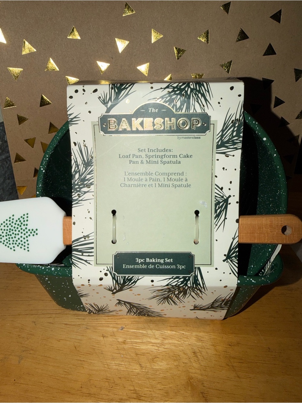 3-Piece Green Baking Set with Spatula